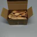 Boao 50 Pcs Small Wooden Spoons, 3.5'' L, Mini Wood Natural Tiny Spoons Wooden Little Teaspoons for Jars Sugar Creamer Honey Spices Salt Kitchen Supplies (Light Brown)