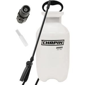 Chapin 20005 Pump Sprayer, 2Gallon, Lawn & Garden, Translucent Poly Tank, FunnelTop, SureSpray AntiClog Filter, Adjustable Cone Nozzle & 34" Hose for Fertilizer, Weed & Pest Application
