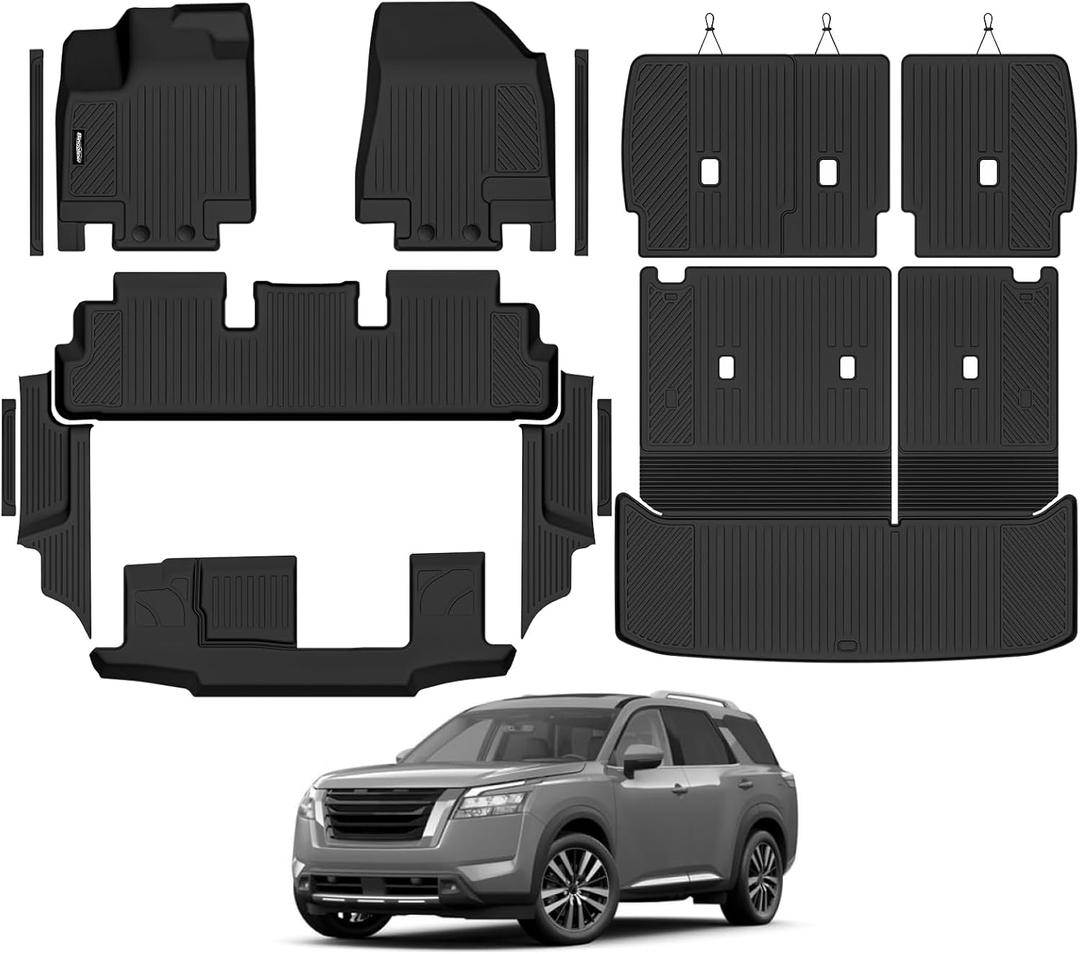 Floor Mats for 2022-2026 Nissan Pathfinder 8 Seats/Bench Seats