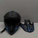 Youth Motocross Helmet for Kids - DOT Approved Full Face Off-Road Mountain Bike ATV Dirt Bike Safety Gear With Goggles, Gloves, and Mask (Medium, Blue)