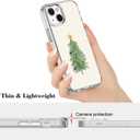Watercolor Christmas Tree Phone Case Compatible with iPhone 15, Aesthetic Christmas Phone Case for iPhone 15, Cool TPU Shockproof Case Cover