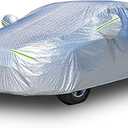 SNKOL 5 Layers Waterproof Car Covers for Trucks All Weather Season UV Protection Rainproof Outdoor Full Cover Universal Fit Truck Length Up to 242", Max Cab Length 146"