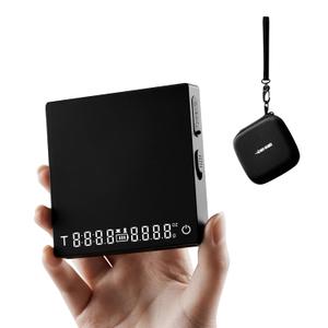 MHW-3BOMBER Super Mini Espresso Scale with Timer, Digital Coffee Scale with Espresso/Pour Over/Manual Mode, Rechargeable Coffee Bean Scale, Portable Scale with a Storage Bag for Outdoor Use,ES5788B (Micro-3.35 in)