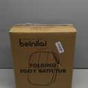 Beinilai Collapsible Foot Spa Bath with Heat,Bubble,Massage Rollers, Tea Tree Oil Foot Soak with Epsom Salt, Pedicure Foot File, Red Light,Removable Pumice Stone,Pedicure Foot Spa (Pink)