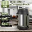 Hydraful Gallon Jug, 128oz Large Insulated Stainless Steel Sports Water Jug, Large Triple Wall Vacuum Insulation Water Bottle-Keeps Cold up to 48 Hrs-Sweat Proof,for Gym, Hiking & Camping