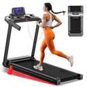 Portable Treadmill with Incline, 3.0HP Walking Pad with Handle Bar, 3-in-1 Foldable Treadmill for Home Office Small Space with Quiet Brushless, 300 LBS Capacity