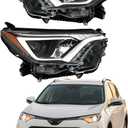 labwork Headlight Set Replacement for Toyota Rav4 2016 2017 2018 Projector Headlight Assembly Pair Left+Right Side (Passenger & Driver Side)