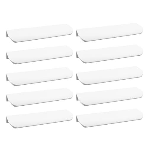 LC LICTOP Curved Edge Pull Handles, 3.7 Inch Edge Finger Tab Handle for Caibnets Drawer Closet Door Wardrobe Cupboard, 5 Inch Hole Spacing, 10 Pcs White Edge Pulls LC LICTOP Curved Edge Pull Handles, 3.7 Inch Edge Finger Tab Handle for Caibnets Drawer Closet Door Wardrobe Cupboard, 5 Inch Hole Spacing, 10 Pcs White Edge Pulls