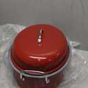 HONGBAKE 18 Inch Turkey Roasting Pan with Rack and Lid  Large Red Carbon Steel Roaster Pan for 20 lb Turkey, Oven Safe Baking Pan for Holiday Meals & Thanksgiving