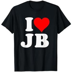 I Love JB Heart Gift T-Shirt, L