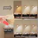 AKSDA Battery Operated Wall Sconces Set of 2, Magnetic Cordless LED Wall Lights with 3 Color Temp & Dimmable Touch Control, 360 Rotating Rechargeable Wall Lamp, Reading Light for Bedroom & Bedside