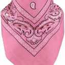 Funny Party Hats Cowboy Hat - Western Hat with Paisley Bandanna - Dress Up Clothes (Pink Cowgirl Hat with Pink Paisley Bandana)