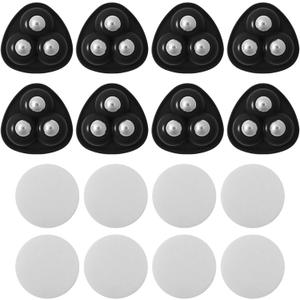 Appliance Casters  Furniture Sliders & Appliance Rollers for Kitchen, Coffee Machine, Blender, Oven  Helps Mom or Wife Easily Solve Countertop Sliding (Black, 8pcs)