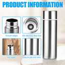 4 Pack Mini Water Bottles, 4.4 Oz Insulated Stainless Steel Bottle, Slim Purse Water Bottles, Leak Proof Flask Keeps Drink Cold and Hot for Purse Women Lunch Bag Coffee (Silver)