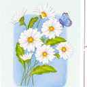 POPWOW Daisy Pop Up Cards, White Daisy, Butterfly, 3D Greeting Cards, Gifts for Birthday, Mothers Day, Valentines Day, Mom, Wife, Girlfriend, Sister, 5x7 - Includes Envelope And Message Note