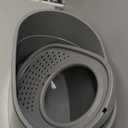 Amazon Basics Large Cat Litter Box with High Sides, Top Entry, Odor Control, Includes Scoop, 20.5 x 14.75 x 14.38 inches, Grey