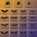 2 x 68 Pcs Bats Wall Decor and Spider Stickers,Halloween Decor Indoor,3D Realistic Scary Halloween Decorations,DIY Party Supplies,Indoor Outdoor Bat Decorations for Home Wall Window Decals