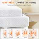 Sweetcrispy Twin XL Size Mattress Topper with Removable Soft Cover, 2 Inch Thick Gel Infused Cooling Toppers, Sleeper Sofa, RV, Camper, CertiPUR US Certified, Ventilated
