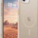SUPFINE Magnetic for iPhone 16e Case (Compatible with MagSafe)(Military Grade Drop Protection) Slim Translucent Matte Shockproof with Anti-Fingerprint Phone Case 2025,Desert Gold