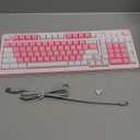 AULA 99 Key Keyboard, Wireless Gaming Keyboard Bluetooth Computer Keyboards Creamy Cute with Number Pad RGB Backlit Tri-Mode BT/2.4GHz/USB-C - Pink