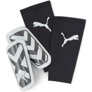 PUMA Ultra Light Sleeve Soccer Shin Guards (X-Small, Puma Black-Puma White)