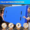 Acnusik Queen Mattress Bags for Moving and Storage, Reusable Heavy Duty Tarp Waterproof Queen Size Bed Mattress Cover, Zippered Mattress Protector with 8 Strong Handles, 82’’ Lx 63’’ W x 15’’ D
