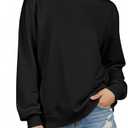 ZENUTA Sweatshirt for Women Long Sleeve Crewneck Womens Sweatshirt Pullover Long Sweatshirts for Women Tunic Top Loose Fit, S