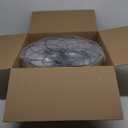 20" Caged Ceiling Fan With Light Low Profile Fabric Farmhouse Bladeless Ceiling fan With Remote Control,Low Profile Modern Enclosed Ceiling Fans with Reversible Motor for Bedroom,Include 4 Bulbs (Brown)