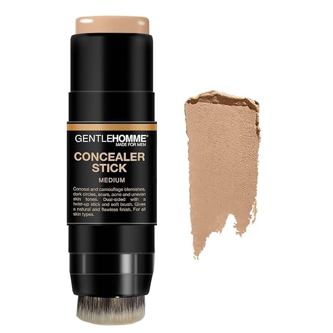 Gentlehomme Men's Concealer Stick with Brush for Dark Circles Eraser, Medium