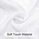 XWZO White Faux Linen Sheer Curtains, Light Filtering, Airy & Breathable Voile Window Curtains with Tiebacks for Kids Room, Farmhouse, Kitchen, 42 x 45 Inches Length, Set of 2 Panels