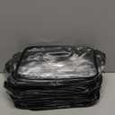 16 Pieces Clear Makeup Bags Bulk, TSA Approved Toiletry Bag for Travel, PVC Waterproof Travel Small Pouches Clear Pouch with Zipper for Men and Women Carry-on Travel Essentials Cosmetic Bags (Black)