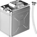 13.2 Gallon 304 Stainless Steel Water ContainerStainless Steel Water Storage , With Flexible Spout/Nozzle System Pressure Relief Valve Safety ConfigurationCamping Emergency Storage,Home and Outdoor