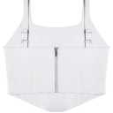 REORIA Women's Summer Sexy Square Neck Sleeveless Trendy Bustier Corset Crop Tank Tops
 M