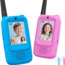 Video Walkie Talkies for Kids, 2-Pack Rechargeable Kids Walkie Talkies with HD Camera, Voice Changer & Long Range, Indoor Outdoor Toys for Hiking,Camping,Christmas Birthday Gifts for 3-12 Boys Girls