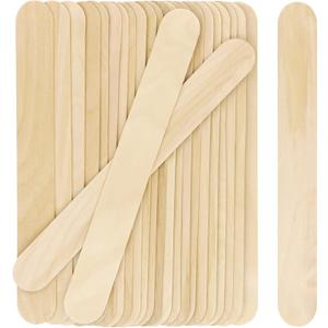 WISYOK 8'' Jumbo Craft Sticks, 60pcs Extra Large Natural Premium Wood, Ice Cream Sticks, Jumbo Sticks, Large Tongue Depressors, Plant Labels, Hair Removal and Waxing Supplies, Crafting