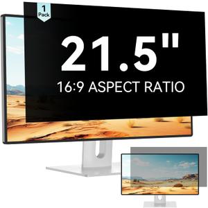 Mamol 21.5 Inch Computer Privacy Screen - Removable Anti Blue Light Glare Filter, Anti-Scratch Protective Film