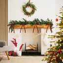 2 x Burgundy Velvet Bows for Christmas Trees - 24PCS Twist Tie Bows Suitable for Christmas Trees, Wreaths, Gift Wrapping, and Indoor/Outdoor Holiday Decorations (57 in) (Wine Red)