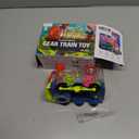Light Up Train Toy for Toddlers: Transparent Gear Car Toy for Kids with Cool Light and Music Educational Crawling Toys for Baby Boys and Girls
