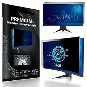 32 Inch Curved Computer Privacy Screen Filter for 16:9 Widescreen Computer Monitor Computer Screen Protector Computer Screen Privacy Shield Anti Glare and Blue Light