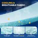 Tokokimo Breathable Fitted Sheet King, Non-Slip ＆ Waterproof Sheets | Mattress Protector for Hot Sleeper, Fitted Sheet Only, with 360° Elastic Corner Straps, Non-Slip Deep Pocket Fits up 8-16''