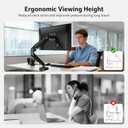 Acer Single Monitor Mount, Fully Adjustable Monitor Arm Fits 17 to 34 Inch Screens, Gas Spring VESA Mount with C-Clamp & Grommet Base, Computer Desk Arm with Tilt Swivel Rotate Supports 4.4-19.8 lbs