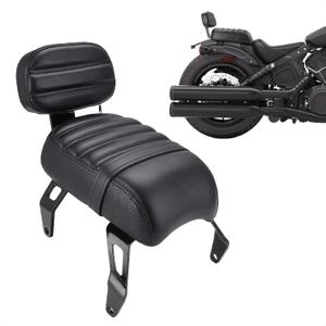 Motorcycle seat, Passenger Seat Backrest, Compatible with Indian Scout Bobber 2018-2023 Replace OEM Number: 2882853-VBA (Black)