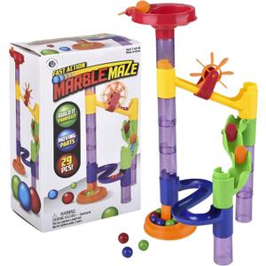 29 Pieces Marble Run Building Toys for Kids - STEM Science Kit Toys for Boys and Girls, Great Educational Toys for 3+ Year Old, Ideal as Birthday Gifts, Surprise Gift (29-Piece)