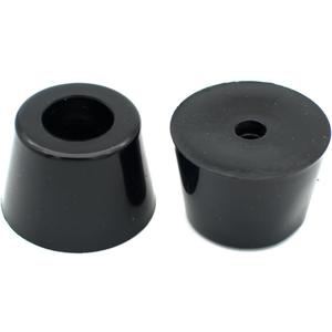 Black Round Rubber Feet with Steel Washer Inside Pack of 10 (D36x28xH25mm)
