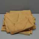Gold Kitchen Tiers Half Window Sheer Curtains Rod Pocket Linen Look Texture Drapes for Kitchen Bathroom Small Windows, Size 83"x52", 4 Panels