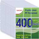 9 Pocket Page Protector, 400 Pack Trading Card Sleeve, Holds 7200 CardsBaseball Card Sheets for 3 Ring Binder, for Skylanders, MTG, Coupon, Game Cards, Trading Cards, Football Cards