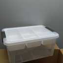 Citylife 17 QT Plastic Storage Box with Removable Tray Craft Organizers and Storage Clear Storage Container for Organizing Bead, Tool, Sewing, Playdoh