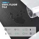 Art3d 12-Pack 18 Sq.ft Peel and Stick Floor Tiles Vinyl Plank Flooring Wood Look, Adhesive and Waterproof Tile Sticker for Bedroom, Living Room, Kitchen, RV in Black