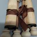 Epakh 2 Pack Blank Paper Scrolls Wrapped on Wood Rod for Writing, Drawing, Calligraphy, Wedding Vows, Cosplay Prop, Renaissance Festivals, Tabletop Role Playing Game(Old Color)