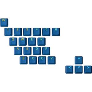Ranked Rubber Keycap Set | Double Shot Translucent | OEM Profile for Mechanical Gaming Keyboard (Skydiver, 23 Keys)